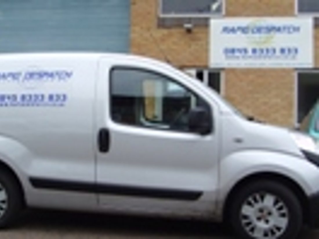 Rapid Dispatch courier van on the road